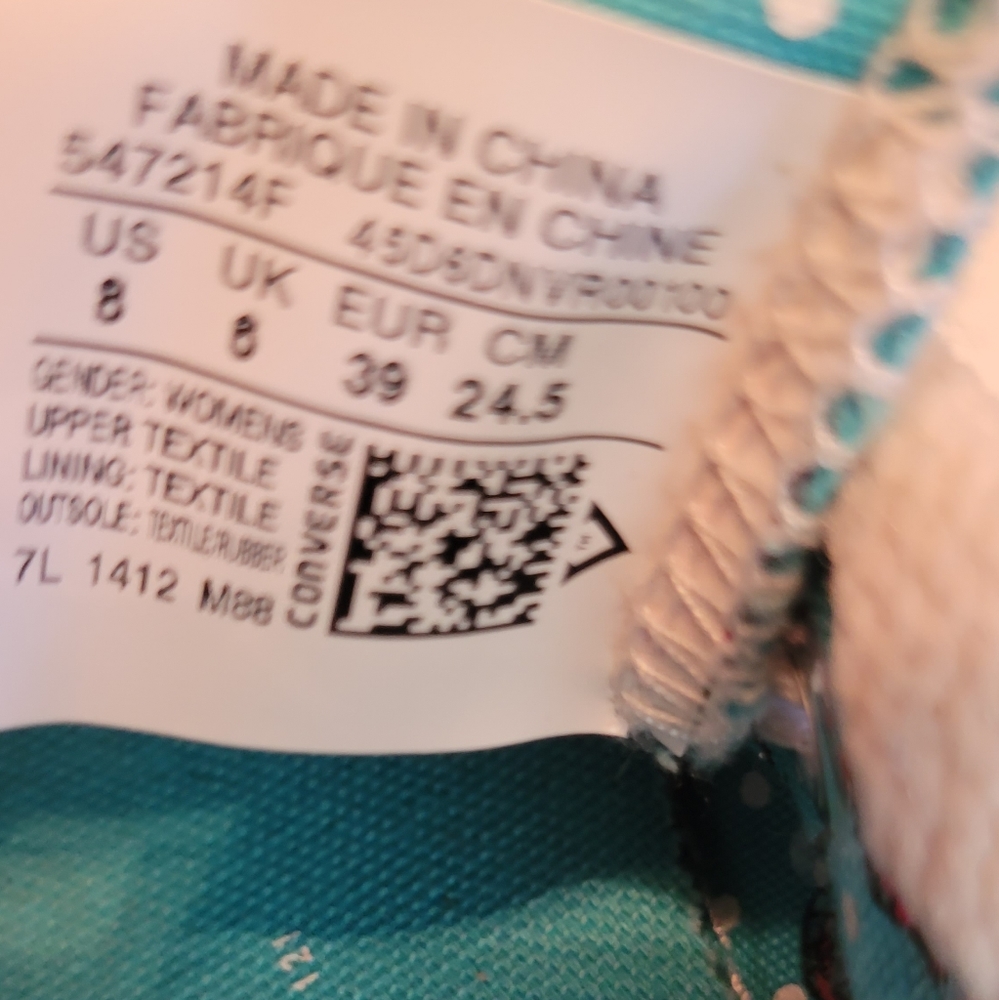Floral Turquoise Converse - Picture 14 of 16